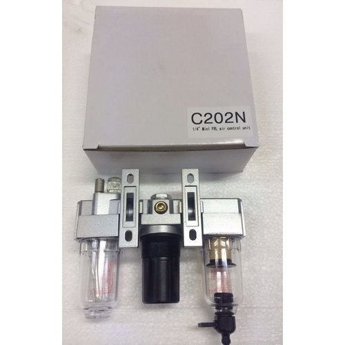 THB 1/4 Mini Combination Filter Regulator Lubricator AIR LINE PARTICULATE Filter Moisture Trap Lubricator Oiler Regulator