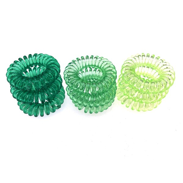 9 Pcs Coil Hair Ties Hair Brand for Women (GRENN)