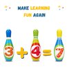 ToyVelt Kids Bowling Set - with 10 Bowling Pins & 2 Balls - Educational Early Development Indoor & Outdoor Games Set - for Toddlers & Infants Boys & Girls Ages 3,4,5-12 Years Old