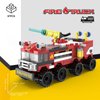 City Fire Rescue Helicopter and Truck Building Blocks Set,Creative Building Bricks Compatible with Lego,204 PCS, Fun Gift or Pretend Play Toy for Kids (fire Rescue Team 204PCS)