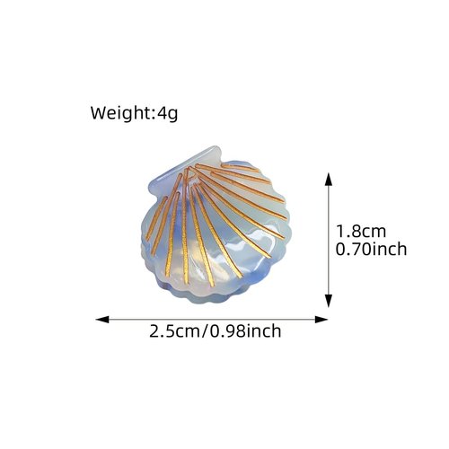 Generic Mini Shell Hair Clip,Small Claw Clip for Women,Acetate Hair Clip,Small Hair Clip,Blue, 1 Count (Pack of 2)