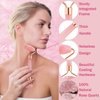 Jade Roller for Face - Rose Quartz Face Roller Skin Care - Stone Facial Roller, Face Massager for Women, Relieve Stress, Remove Wrinkles Eye Puffiness