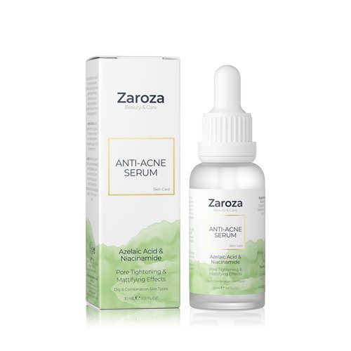 Zaroza Anti-Acne Serum Formulated with Salicylic Acid and Niacinamide, Prevent Acne Formation and Balance Skin Tone, Ideal for Preventing Acne-Prone or Oily Skin, 1 fl oz / 30ml