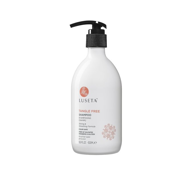 Luseta Tangle Free Routine Shampoo for Women & Men - Detangling with Keratin & Argan Oil, Color Safe for Curly & Wavy Hair, Paraben & Gluten Free 16.9oz