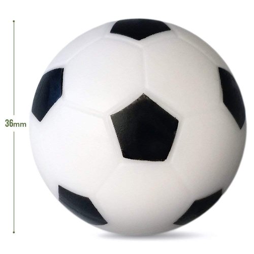 CABAX Foosball Table Replacement Foosballs, 36mm Game Table Size Black and White Tabletop Soccer Balls - 6 Pack