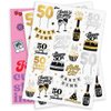 xo, Fetti 50th Birthday Party Decorations 50 and Fabulous Temporary Tattoos - 38 styles | Gold + Silver Foil Fifty Birthday Gift, Birthday Girl