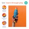 Mentari Toys - Stacking and Counting Rocket - 10pcs Space-Themed Ring Stacker Toddler Toy - Wooden Stacking Rings - Boost Fine Motor Skills and Early Counting Skills - Toddler Educational Toy - Age 3+