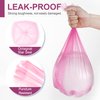 Charmount 4 Gallon Trash Bags 220 Count, Small Mini Garbage Bags for Bathroom Can Kitchen Bedroom,Unscented, Hot Pink