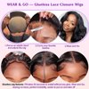 Muokass 220% Density Glueless Wigs Human Hair Pre Plucked Pre Cut Straight 5x5 HD Lace Closure Wigs Human Hair Lace Front Wigs Human Hair for Women Glueless Wigs Human Hair for Beginners 18 Inch