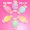 Glam Lux Bundle Sweet Candy Kisses Shaped Lip Balm, Twist Open, Fruity Scents, Vibrant Colors Set of 6 Moisturizing Nourishing & Hydrating For Dry Chapped Lips For Women, Girls & Tweens
