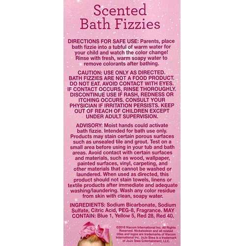 JoJo Siwa Kids Bath Bombs Gift Set Fun Assorted Colored Bath Fizzies with Awesome Scents, 5 Count