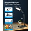 TROND Desk Lamp, Bright Dimmable Eye-Caring Table Lamp, 3 Color Modes 7 Brightness Levels, Flexible Gooseneck, Touch Control, Memory Function, Desk Light for Home Office Bedside Task Reading