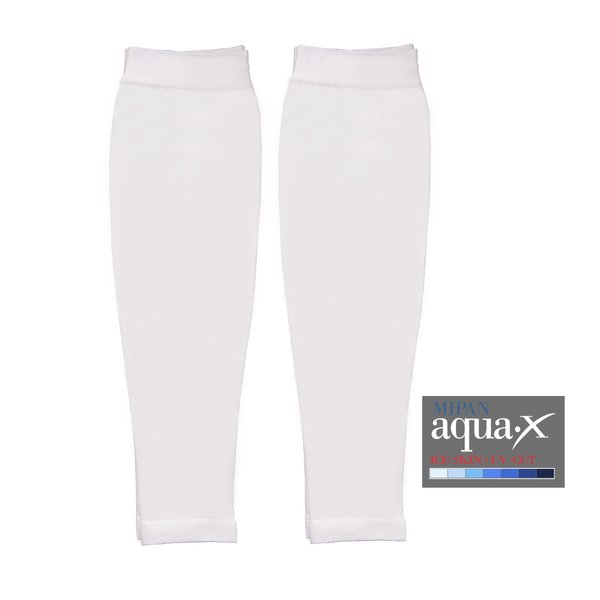 Mipan GamsungTex ARM Sleeves for Men and Women UV Cut Flexible & Durable by SOCKSCASTLE Aqua X (White 6 Pair)