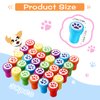Skylety 58 Pcs Dog Paw Print Party Favors Set, Paw Print Stamps Rubber Silicone Bracelets Sticker Keychain, Puppy Birthday Party Favors Patrol Supplies, Gift Bag Stuffer (Multi Colors)