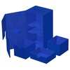 Ultimate Guard Flip 'n' Tray 200+, Deck Case for 200 Double-Sleeved TCG Cards +Dice Tray, Blue, Independent Magnetic Closure & Microfiber Inner Lining