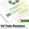Compost Organic Waste Only Sign, 10x7 Inches, 4 Mil Vinyl Decal Stickers Weather Resistant, Made in USA by My Sign Center