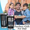 WECACYD Stainless Steel Dad Tumbler, 20oz Old Lives Matter, Leak Proof Insulated Travel Mug, Best Dad Ever Gift for Father's Day, Birthday, Christmas
