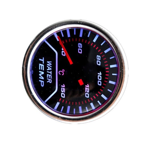 Unifizz Car Motor Universal Smoke Tint Len Water Temp Temperature Indicator Gauge Meter LED Super White Display 2" 52mm