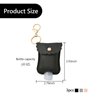 Pcmursal 3 Packs Small Hand Sanitizer Holder Mini Hand Sanitizer Holder Hand Sanitizer Portable Leather Sanitizer Holder Empty Bottles (Black, Pink, Grey)