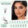 Bodermincer 20D 0.07mm Thickness 8-22mm To Choose Grafting False Eyelashes False Eyelashes Individual Natural Long Mink Fake Eyelashes Extension Handmade Bulk Wholesale (11mm)