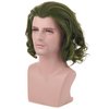incohair Short Curly Green Wigs for Men Costume Wig Synthetic Hair Wig for Halloween Party