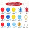 121 Pcs Red Blue Gold balloon garland Arch Kit, for Cartoon Blue Hedgeho Themed Birthday Party Decorations Boys Girls Gatherings Party Supplies