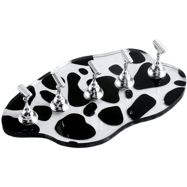 2Set Acrylic Nail Stands with 42pcs Reusable Putty Metal Nail Holder for Painting Nail Display Stand Nail Hand Practice Nail Tip Stand Magnetic Nail Art Tools DIY for Homes and Salons