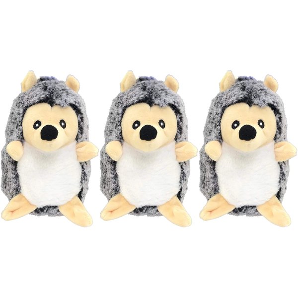 PetSport 3 Pack of Tiny Tots Little Hedgie Plush Dog Toys with Squeakers, 4.7 Inch