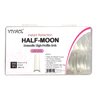 VIVACE Natural Half Moon 550 Acrylic False Fake Gel Nail Tips 11Sizes With Clear Plastic Case for Nail Salon Nail Shop (Natural Half Moon)…