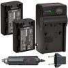 BM Premium 2-Pack of NP-FH50 Batteries and Battery Charger for Sony CyberShot DSC-HX100V DSC-HX200V Digital Camera