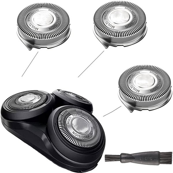 SH50/52 Replacement Heads Fit for Series 5000 Shavers, Electric Razor Replacement Fit for Shaver Series 5000 (S5xxx), AquaTouch (S5xxx), PowerTouch (PT8xx, PT7xx), 3 Count