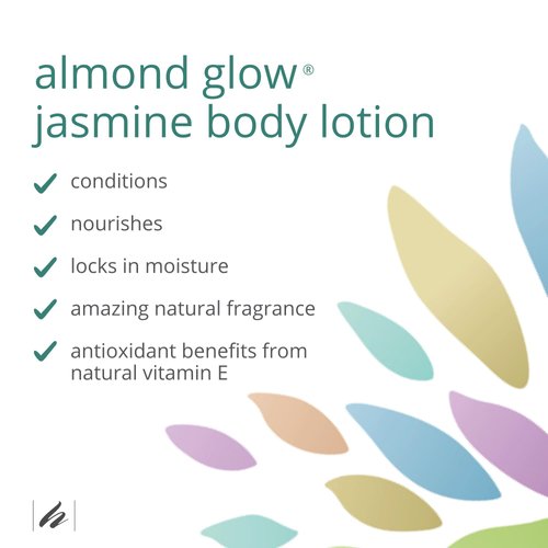 Home Health Almond Glow Body Lotion, Jasmine - 8 fl oz - Moisturizes & Revitalizes the Skin - Includes Vitamin E + Peanut, Olive & Lanolin Oils - Non-GMO, Vegetarian Friendly