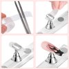 Etercycle Nail Stand Acrylic Nail Art Display Stand Practice Nail Holder for Painting Nails Magnetic Practice Stands with Double-sided Tape For Home DIY Salon Supplies (Silver)