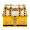 Pemalin Pirate Treasure Chest for Kids Toy, Decorative Transparent Golden Pirate Chest with Lock and Key