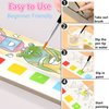 Pocket Watercolor Painting Book, 2 Sets Watercolor Paint Bookmark, Travel Pocket Watercolor Kit Beginner Friendly, Improve Your Child's Creativity and Concentration for Kids(Age 3+)