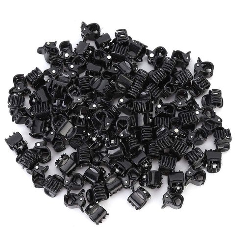 100PCS Black Plastic Mini Clips, Small Claws Hair Clip