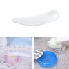 Jilukibo White Mini Curved Cosmetic Spatula Scoop, Plastic Reusable Makeup Face Mask Spoon for Cream Mixing and Sampling (100 Pack)
