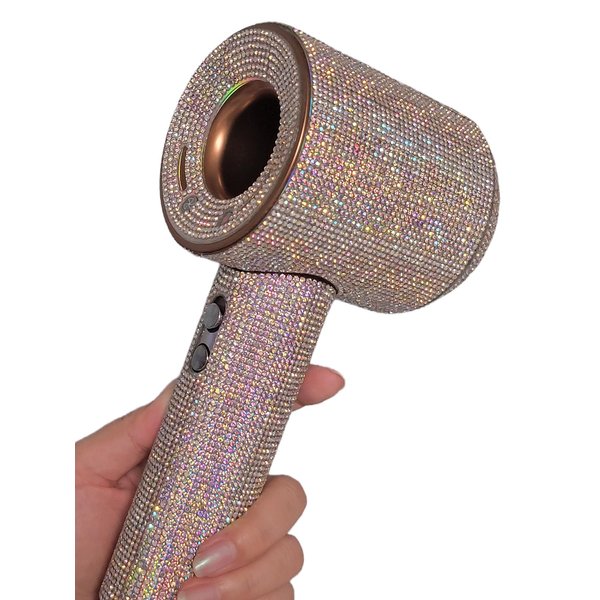 Woniutch Self-Adhesive Bling Crystal Rhinestone Sticker Sparkles Diamond Stone Decal for Dyson Supersonic Hair Dryer Protector (Colorful)