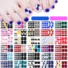 660 Pieces 30 Sheets Toe Nail Polish Strips Nail Stickers Full Nail Wraps Self Adhesive Nail Art Stickers Nail Strips for Women Girl Nail Accessories with Nail File