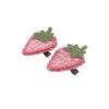 2Pcs Pink Fabric Strawberry Hair Clips for Women Girls Sweet Hairpins Barrettes Duckbill Hair Accessories，Clips and Barrettes Hair Accessories
