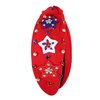 mokkia 4th of July Headband for Women American Flag Star Knotted Headbands Red White and Blue Rhinestone Crystal Top Knot Headbands Patriotic 4th of July Accessories Party Favors (American Star 6)