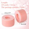 G2PLUS Silicone Tape, 2 Rolls Micropore Medical Tape Roll, 1'' x 8 Yards Pink Lash Tape for Eyelash Extensions and Wound Dressing Breathable and Waterproof, Low Sensitivity and High Viscosity