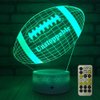 FlyonSea Football lamp, Rugby Ball Bedside Lamp 7 Colors Change + Remote Control with Timer Kids Night Light Optical Illusion Lamps for Kids Lamp As a Gift Ideas for Boys or Kids