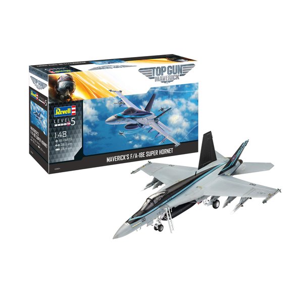 Revell 03864 Maverick's F/A-18E Super Hornet Top Gun 1:48 Scale Unbuilt/Unpainted Plastic Model Kit