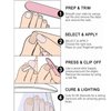 Wekcekcek Semi Cured Gel Toenail Strips, 32 Snow White Toenail Stickers Pedicure Strips Salon Quality Nail Wraps with Nail File & Wood Stick(UV/LED Lamp Required)