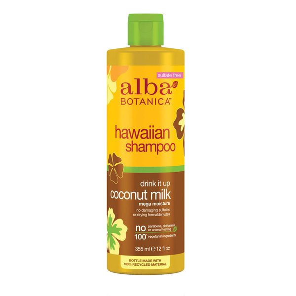 Alba Botanica Coconut Milk Extra Rich Shampoo, 12 Ounce - 6 per case.