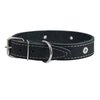 Genuine Leather Studded Dog Collar, Black, 1.5" Wide. Fits 16.5"-20.5" Neck Size Amstaff