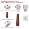 Colossal Foot Rasp & Wood Handle Callus Shaver (10 Replacement & 1 Foot File Heads), Pedicure Kit, Heel Scraper For Feet, Callus Remover
