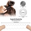 QIUTIMIY 16Pcs Spiral Hair Ties, (Clear White) Hair Elastic Coils for Women and Girls, Waterproof Phone Cord Hair Scrunchies Accessories Bands for Ponytails and Updos