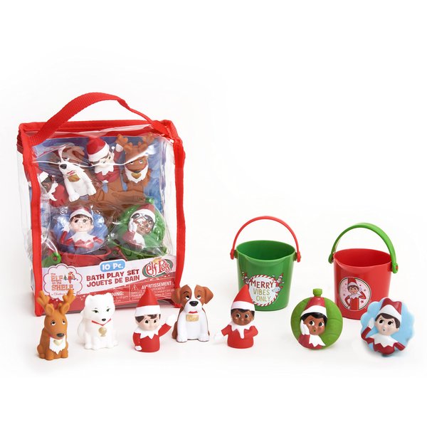 Elf on The Shelf 10 Piece Bath Toy Value Set - Kids Bath Toys